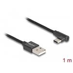 Delock Kabel USB 2.0 Typ-A samec na USB Type-C™ samec pravoúhlý 1 m černý 80030