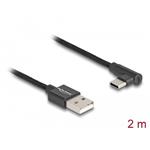 Delock Kabel USB 2.0 Typ-A samec na USB Type-C™ samec pravoúhlý 2 m černý 80031