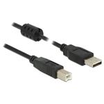 Delock Kabel USB 2.0 Typ-A samec > USB 2.0 Typ-B samec 3 m černý 84898