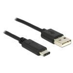 Delock Kabel USB 2.0 Typ-A samec > USB Type-C™ 2.0 samec 0,5 m černý 83326