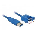 Delock kabel USB 3.0 Type-A samec > USB 3.0 Type-A samice přišroubovatelná 1 m 85112