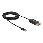 DeLOCK - Kabel USB/DisplayPort - USB-C (M) do DisplayPort (M) - DisplayPort 1.2 - 2 m - podporuje 4 83710