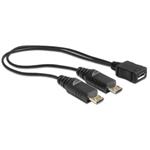 Delock kabel USB micro B samice > 2 x USB micro-B samec 20.5 cm 65440