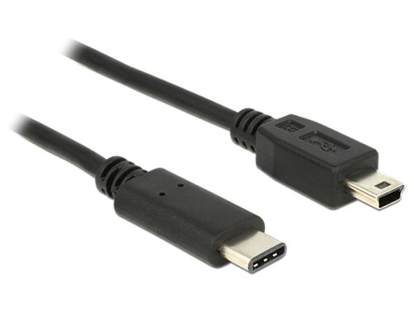 Delock kabel USB Typ-C™ 2.0 samec > USB 2.0 typ Mini-B samec 1 m černý 83603