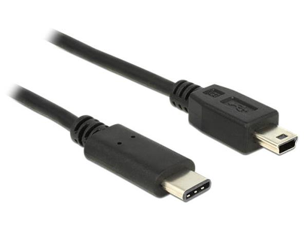 Delock Kabel USB Type-C™ 2.0 samec > USB 2.0 typ Mini-B samec 2,0 m černý 83336