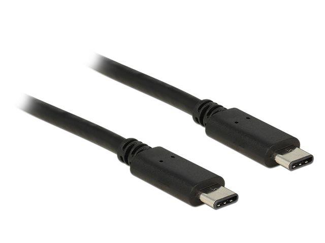 Delock Kabel USB Type-C™ 2.0 samec > USB Type-C™ 2.0 samec 2,0 m černý 83332