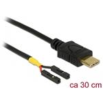 Delock Kabel USB Type-C™ samec > 2 x pin konektor samice oddělení napájení 30 cm 85396