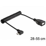 DeLOCK - Kabel USB - USB (F) do Micro USB typ B (M) - USB 2.0 OTG - 50 cm - konektor 90°, svinutý 83354