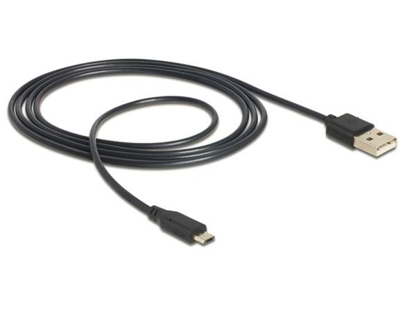 DeLOCK - Kabel USB - USB (M) do Micro USB typ B (M) - USB 2.0 - 1.5 m - černá, antracite 83272