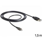 DeLOCK - Kabel USB - USB (M) do Micro USB typ B (M) - USB 2.0 - 1.5 m - černá, antracite 83272