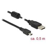 DeLOCK - Kabel USB - USB (M) do mini-USB typ B (M) - USB 2.0 - 50 cm - černá