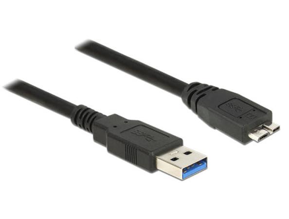 DeLOCK - Kabel USB - USB typ A (M) do Micro-USB Type B (M) - USB 3.0 - 2 m - černá 85074
