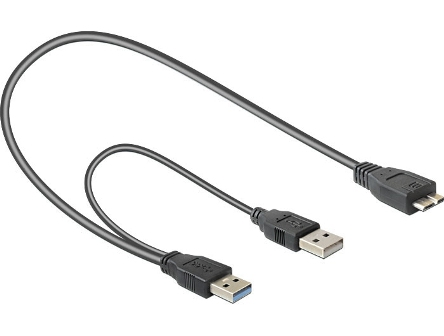 DeLOCK - Kabel USB - USB typ A (M) do USB (pouze napájení), Micro-USB Type B (M) - USB 3.0 - 20 cm 82909