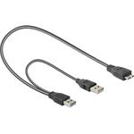 DeLOCK - Kabel USB - USB typ A (M) do USB (pouze napájení), Micro-USB Type B (M) - USB 3.0 - 20 cm 82909