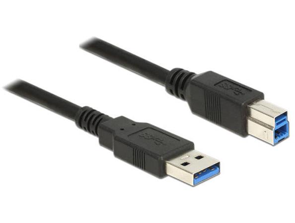 DeLOCK - Kabel USB - USB typ A (M) do USB Type B (M) - USB 3.0 - 1.5 m - černá 85067