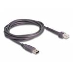 Delock Kabel z rozhraní RJ50 na USB 2.0 Typu-A ke čtečce čárových kódů, 2 m 90599