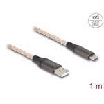 Delock Kabel z rozhraní USB 2.0 Typ-A na USB Type-C™, s RGB osvětlením, 1 m 88164