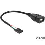 DeLOCK - Kabel z USB iinterní na externí - USB (F) do 4kolíkový header USB 2.0 (F) - 20 cm