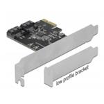 Delock Karta PCI Express SATA se 2 porty - Low Profile 90431