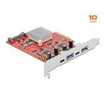 Delock Karta PCI Express x4 na SuperSpeed USB 10 Gbps s 2 x USB Typu-A a 2 x USB Type-C™ - dvoukanálová 89041