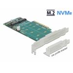 Delock Karta PCI Express x8 na 2 x interní M.2 Key M NVMe - rozvětvení - Low Profile 89045