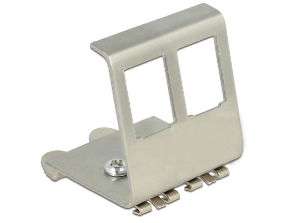 Delock Keystone Metal Mounting 2 Port for DIN rail