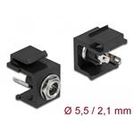 Delock Keystone modul DC 5,5 x 2,1 mm samice černá