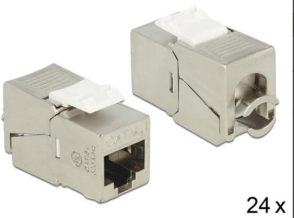 Delock Keystone Modul RJ45 jack > LSA Cat.6A sada 24 kusů 86479