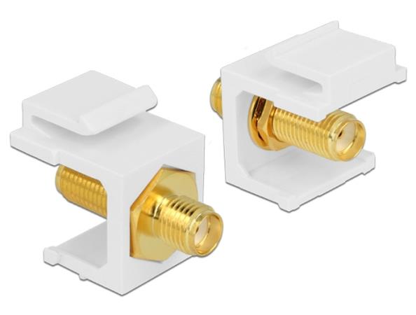 DeLOCK Keystone module - Modul - RP-SMA - bílá 86356