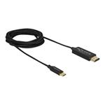 DeLOCK - Konvertor rozhraní videa - HDMI / USB - USB-C (M) do HDMI (M) - 2 m - černá 84905