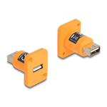 Delock Modul Typu D, ze zásuvky USB 2.0 Typ-A na zásuvku, oranžový 87999