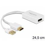 DeLOCK - Nástroj pro převod videa - HDMI, DisplayPort - DisplayPort - bílá - maloobchod 62496