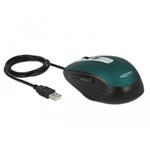 Delock Optická pětitlačítková myš s rozhraním USB Typu-A, zelená 12617