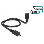 DeLOCK OTG ShapeCable - Prodlužovací šňůra USB - Micro USB typ B (F) do Micro USB typ B (M) - USB 2 83924