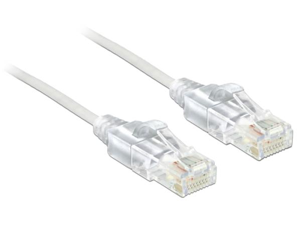 DeLOCK - Patch kabel - RJ-45 (M) do RJ-45 (M) - 2 m - UTP - CAT 6 - provedení bez hrbolků - bílá 83782