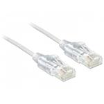 DeLOCK - Patch kabel - RJ-45 (M) do RJ-45 (M) - 2 m - UTP - CAT 6 - provedení bez hrbolků - bílá 83782