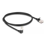 Delock - Patch kabel - RJ-45 (M) dolů zahnutý do RJ-45 (M) rovné - 1 m - 4.5 mm - S/FTP - CAT 6a - 80305