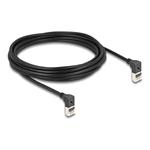 Delock - Patch kabel - RJ-45 (M) zahnutý nahoru do RJ-45 (M) zahnutý nahoru - 5 m - 4.5 mm - S/FTP 80284