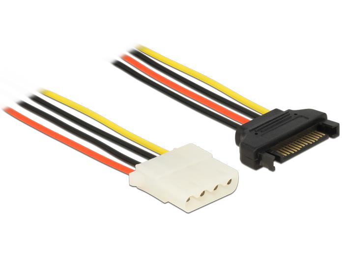 Delock Power Cable SATA 15 pin male > 4 pin female 50 cm 60137