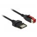 Delock PoweredUSB kabel samec 24 V > 8 pin samec 5 m pro POS tiskárny a terminály 85481