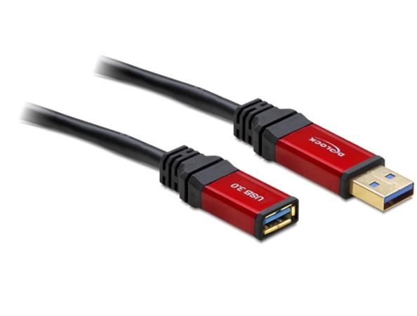 DeLOCK Premium - Prodlužovací šňůra USB - USB typ A (M) do USB typ A (F) - USB 3.0 - 2 m - černá 82753