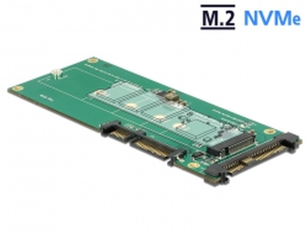 Delock Převodník U.2 SFF-8639 NVMe / SATA 22 pin > 1 x M.2 Key M 62864