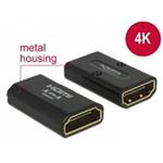 DeLOCK - Redukce HDMI - HDMI (F) do HDMI (F) - černá - podporuje 4K 65659