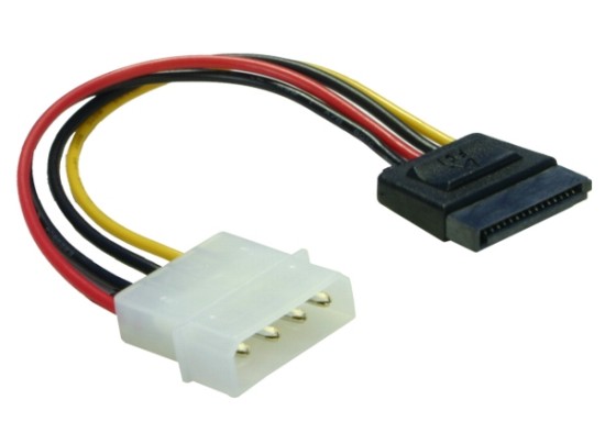 Delock Redukce napájení MOLEX 4-pin na SATA 15-pin přímý, 6 cm