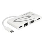 DeLOCK - Retail Pack - dokovací stanice - USB-C 3.1 - VGA, HDMI - GigE 87731