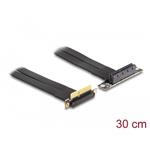 Delock Riser karta PCI Express, ze zástrčky x4 90° pravoúhlý na slot x4 90° pravoúhlý, s kabelem, délka 30 cm 88044