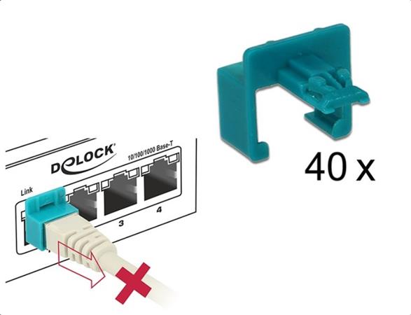 Delock RJ45 bezpečnostní spona startovací sada 40 kusů 86446