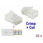 Delock RJ45 krimpovací+zářezový samec Cat.5e UTP 20 kusů 86451