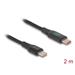 Delock Rychlonabíjecí kabel USB 2.0 ze zástrčkového rozhraní USB Type-C™ na zástrčkové rozhraní PD 3.1, 140 W, s i 88136