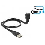 DeLOCK ShapeCable - Prodlužovací šňůra USB - Micro USB typ B (F) do USB (M) - USB 2.0 - 35 cm - čer 83921